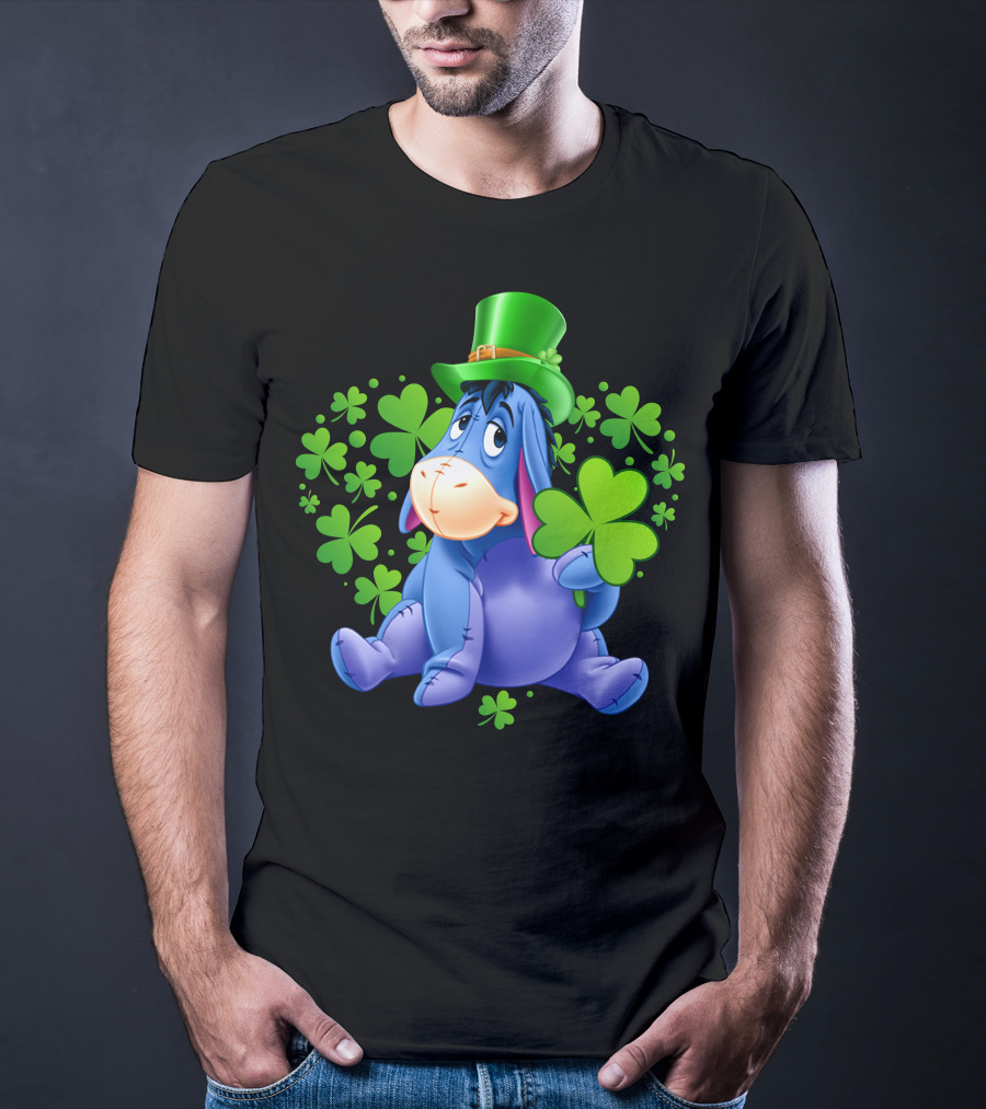 Eeyore St. Patrick's Day Clover Hat T-Shirt