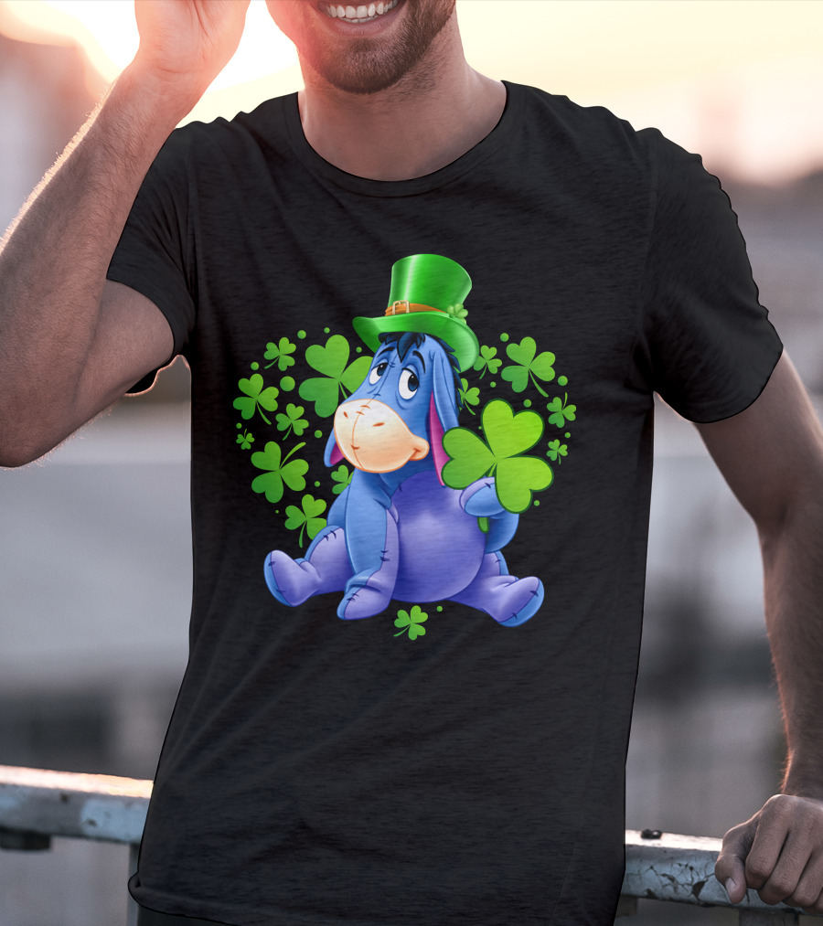 Eeyore St. Patrick's Day Clover Hat T-Shirt