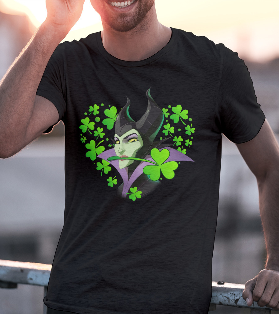 Maleficent Shamrock Heart T-Shirt