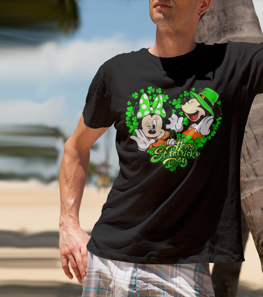 Happy St. Patrick's Day Mickey Minnie T-Shirt