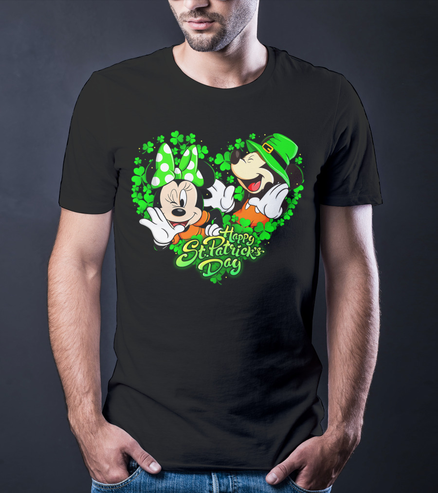 Happy St. Patrick's Day Mickey Minnie T-Shirt