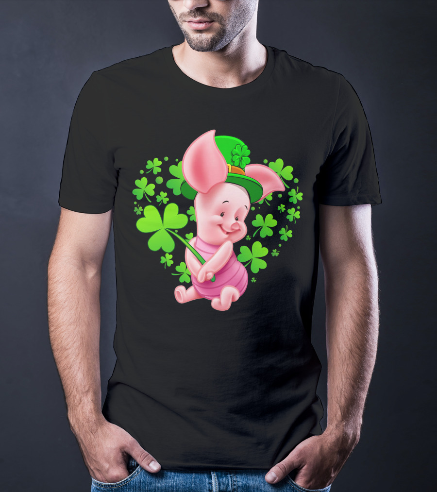 Piglet St. Patrick's Day Clover Celebration T-Shirt
