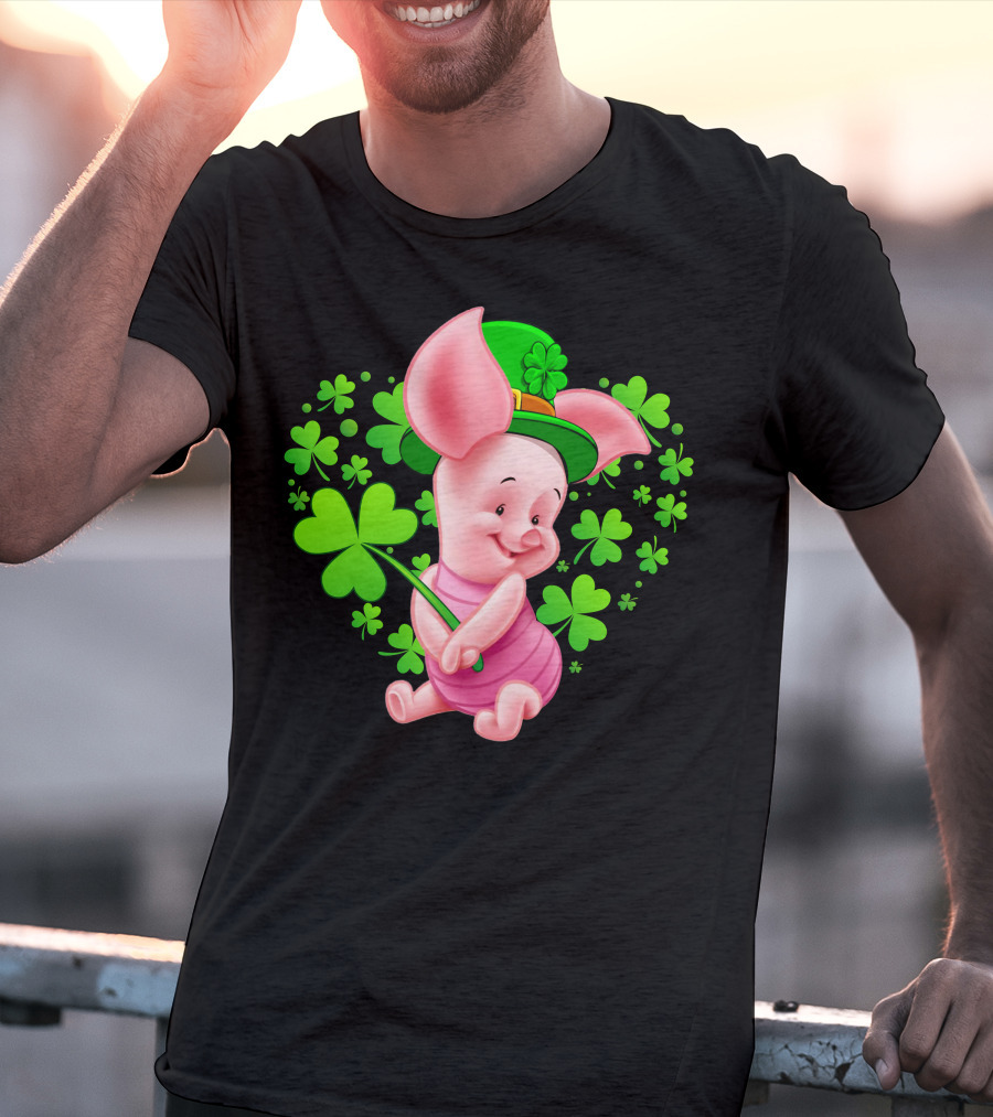 Piglet St. Patrick's Day Clover Celebration T-Shirt