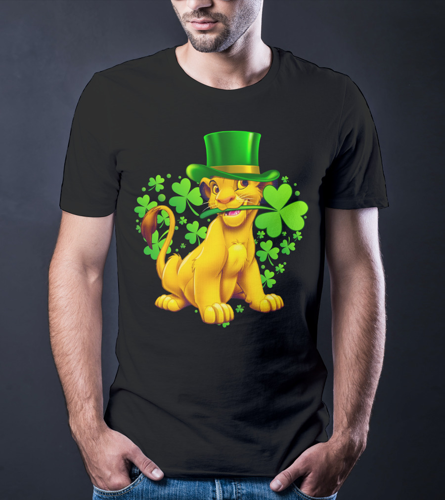 Simba Green Hat Shamrock Heart T-Shirt