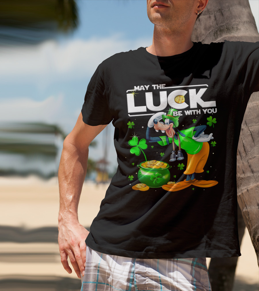 May The Luck Be With You Goofy Coins Clover T-Shirt