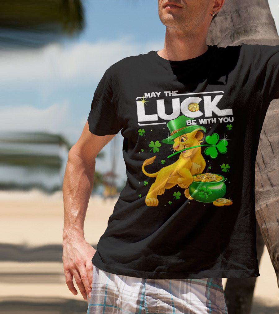 May The Luck Be With You Simba St Patrick's Day T-Shirt
