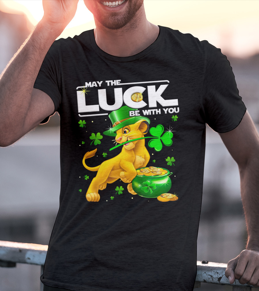 May The Luck Be With You Simba St Patrick's Day T-Shirt