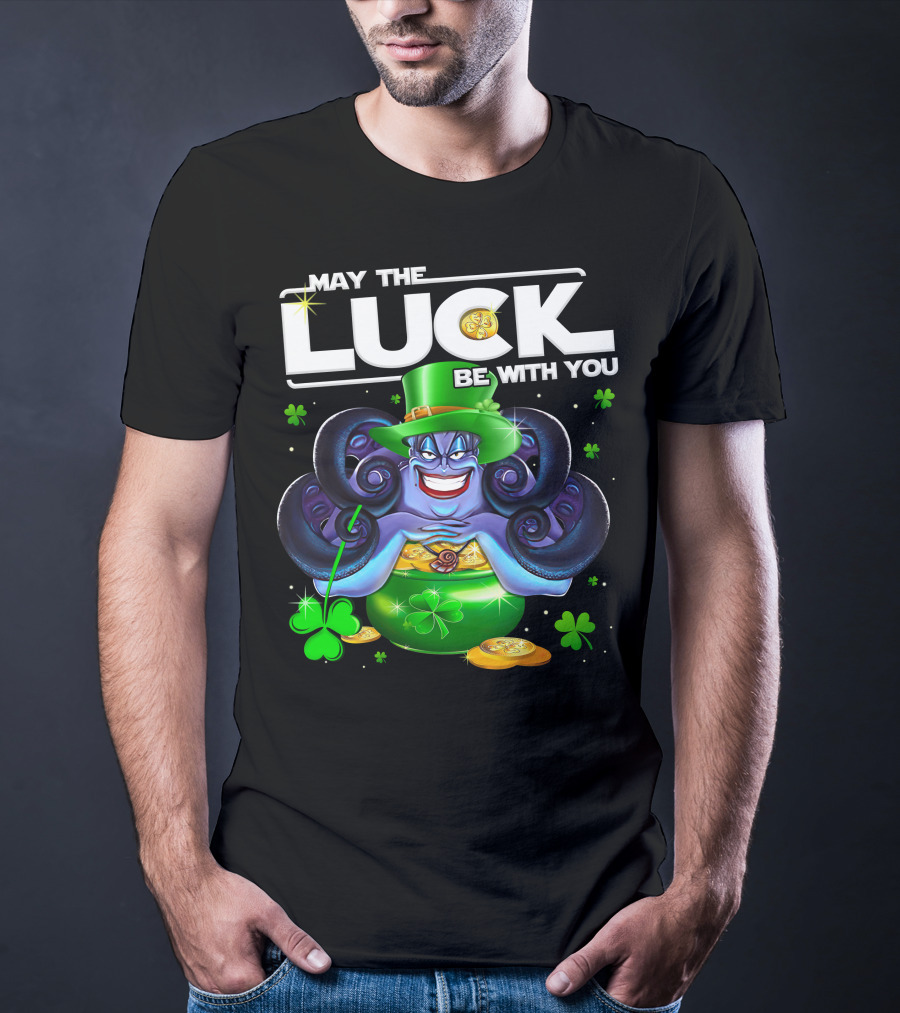 May The Luck Be With You Ursula Clovers And Gold Coins T-Shirt