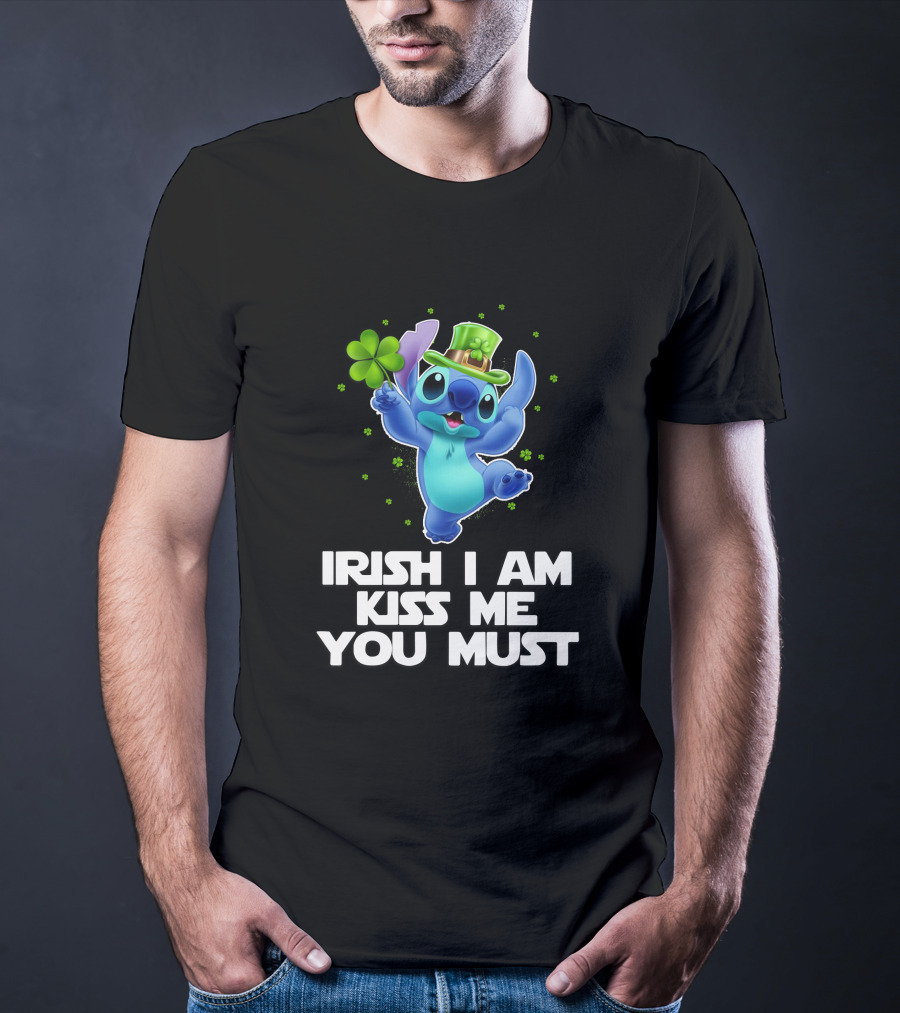 Stitch Irish I Am Kiss Me You Must T-Shirt