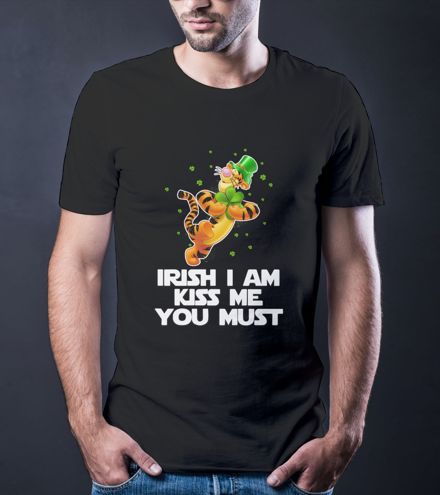 Tigger Irish I Am Kiss Me You Must St. Patrick's Day Clover T-Shirt
