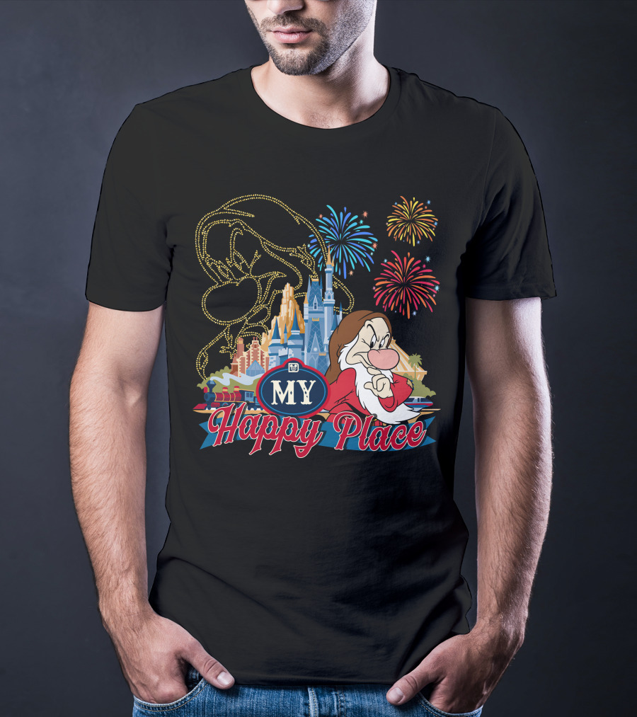 My Happy Place Grumpy Fireworks Castle T-Shirt