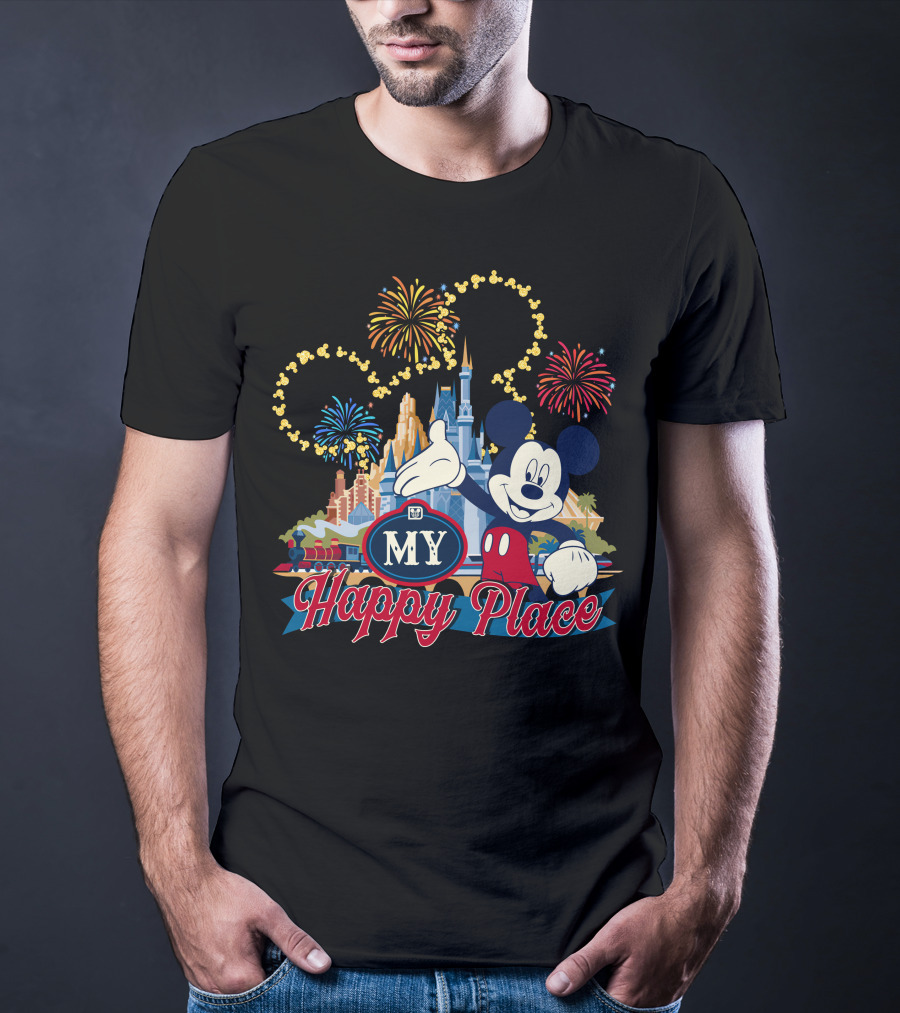 My Happy Place Mickey Magic Fireworks Castle T-Shirt