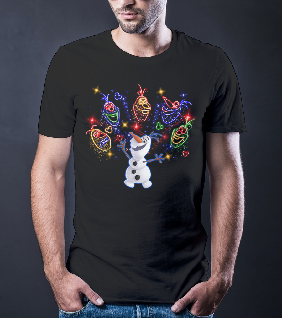 Olaf Frozen Light-Up Face Expressions Celebration T-Shirt