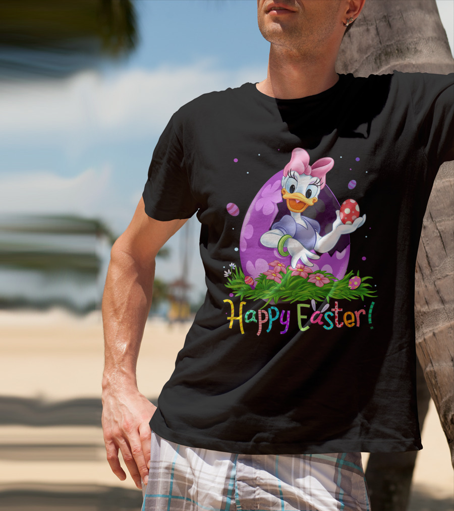 Happy Easter With Daisy Duck And Easter Egg Celebration T-Shirt