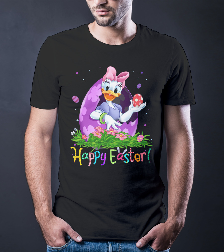Happy Easter With Daisy Duck And Easter Egg Celebration T-Shirt