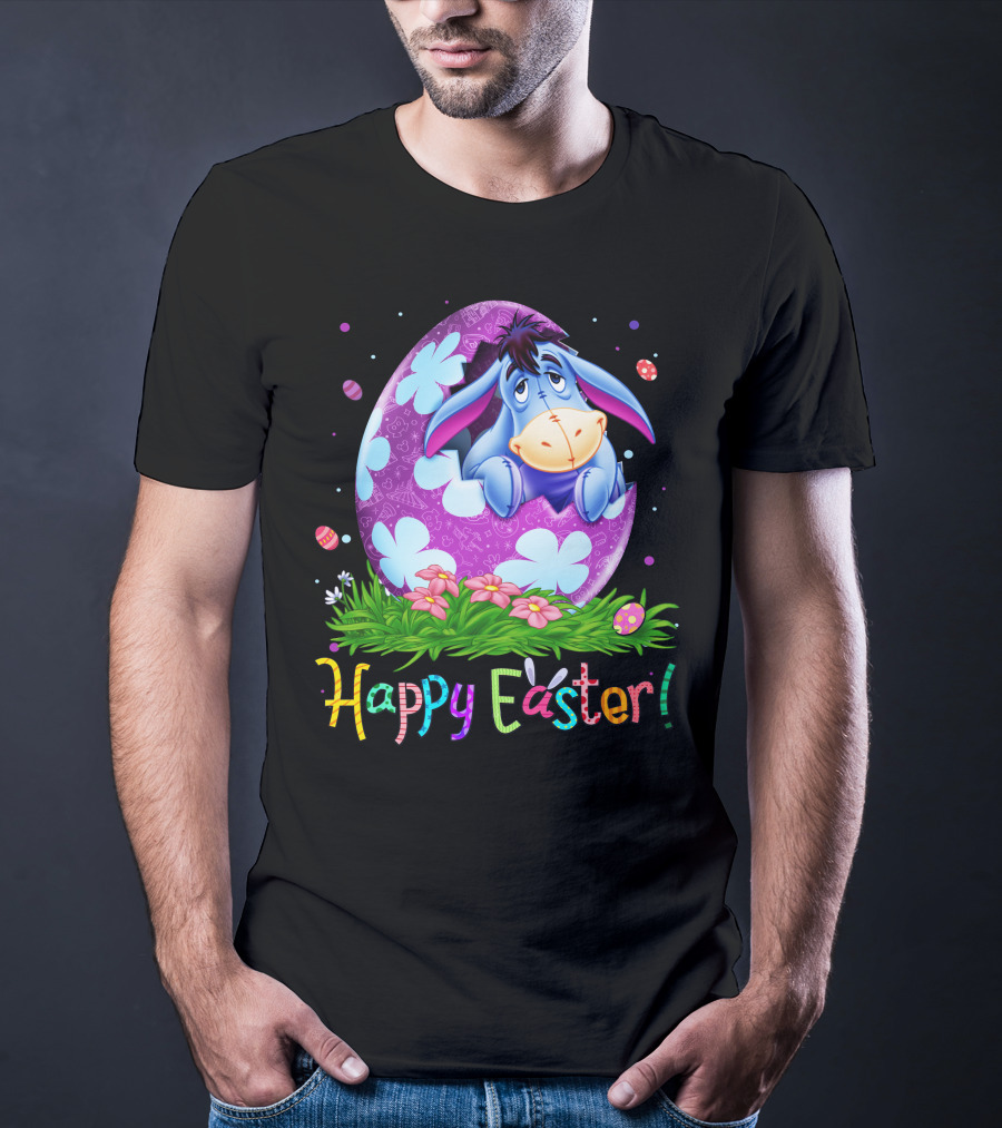 Eeyore Happy Easter Egg Floral T-Shirt