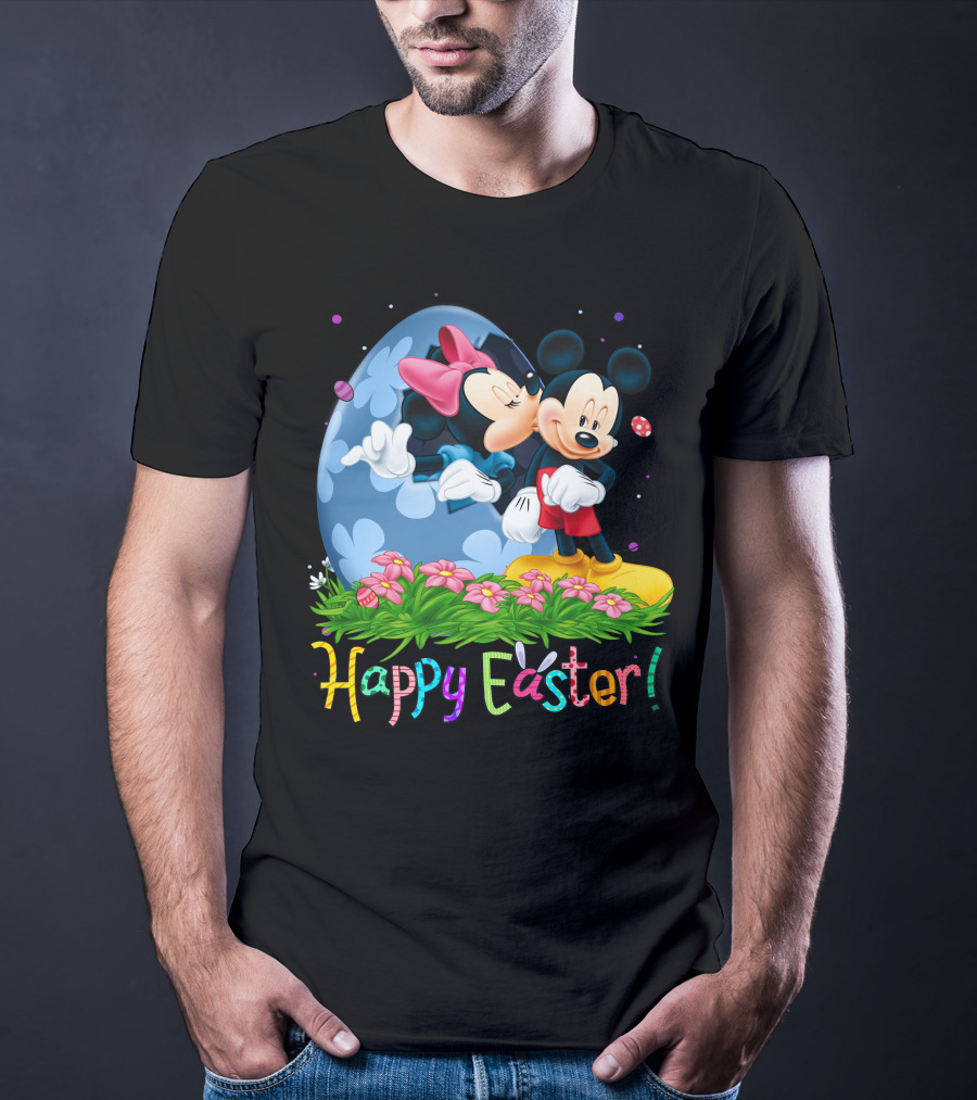 Happy Easter Mickey And Minnie T-Shirt