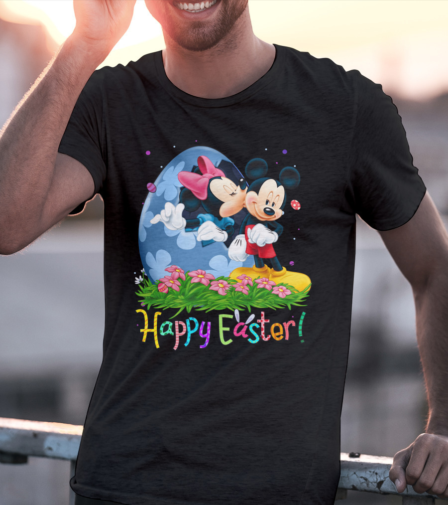 Happy Easter Mickey And Minnie T-Shirt