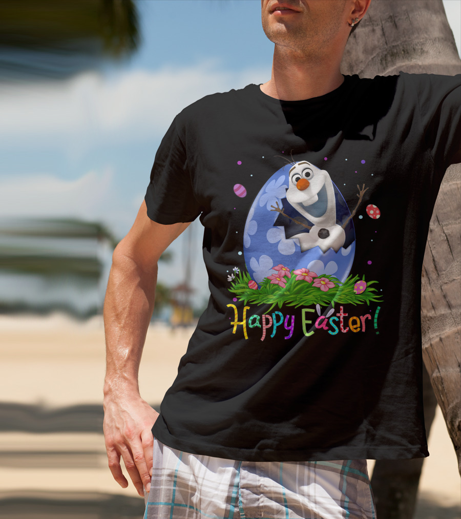 Happy Easter Olaf Egg Flowers T-Shirt