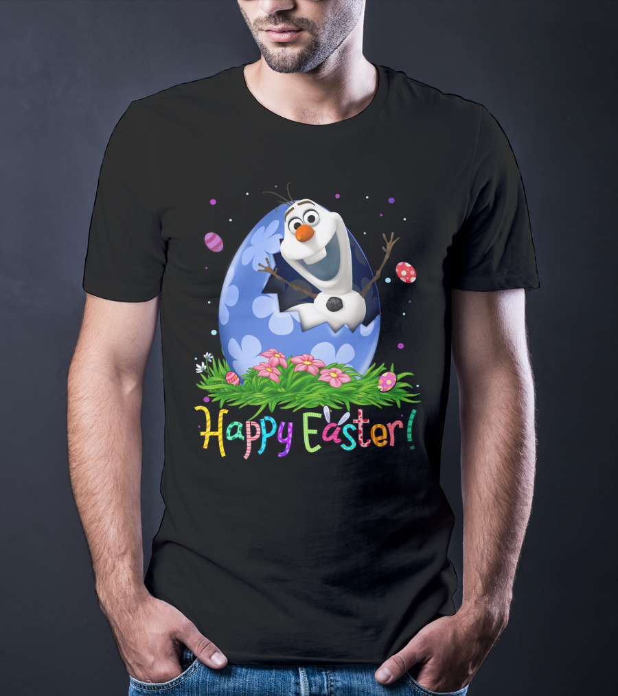 Happy Easter Olaf Egg Flowers T-Shirt