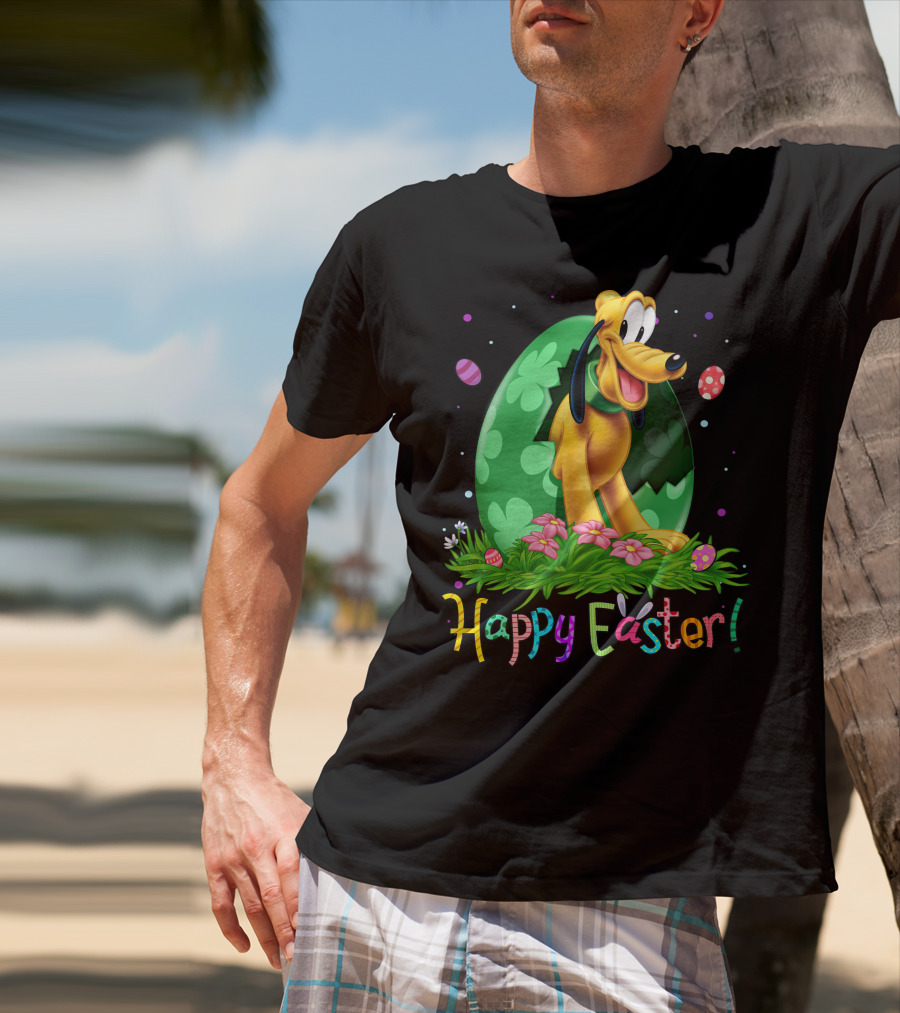 Happy Easter Pluto Disney Easter Egg Hunt T-Shirt