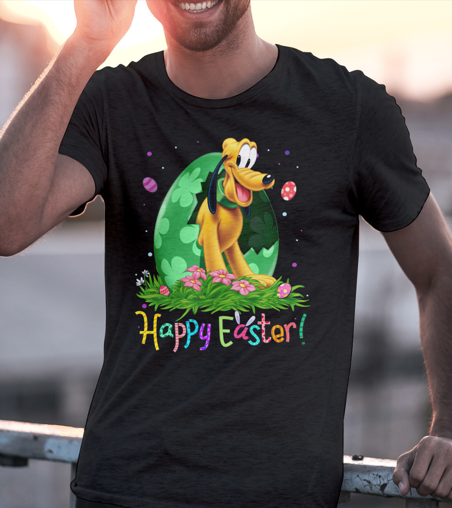 Happy Easter Pluto Disney Easter Egg Hunt T-Shirt