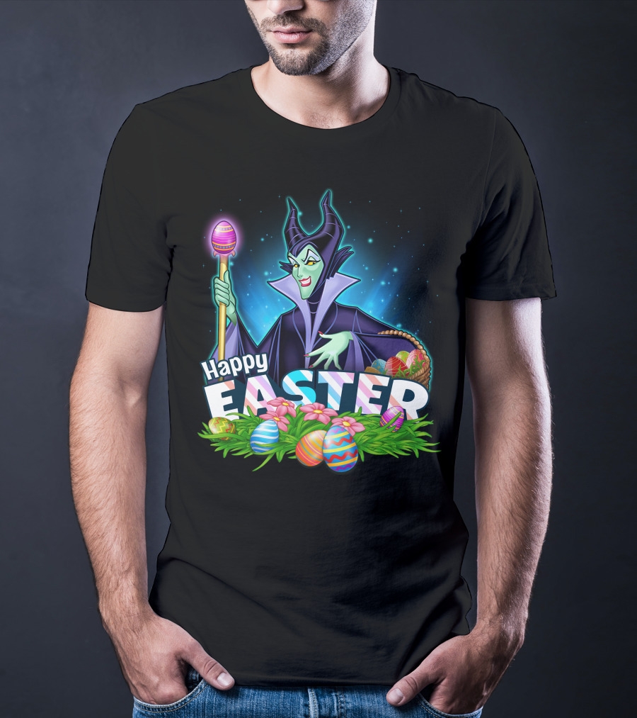 Maleficent Happy Easter Basket And Eggs T-Shirt