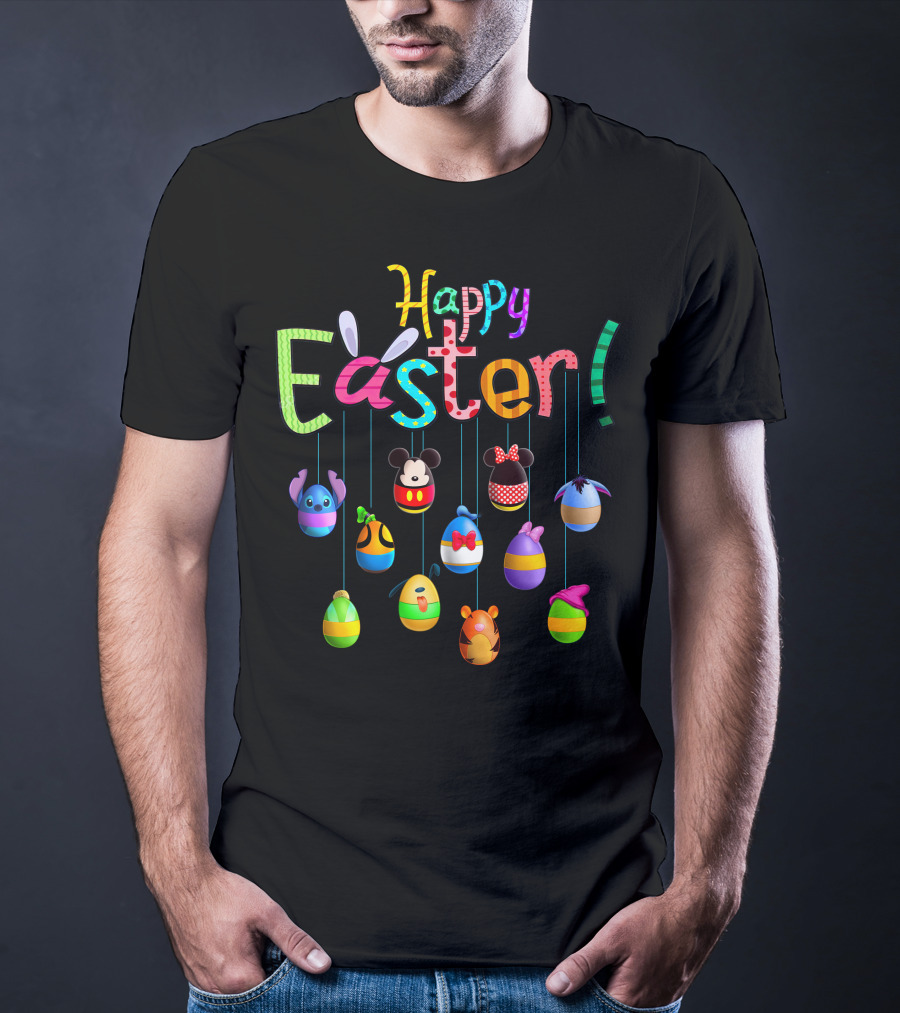 Happy Easter Disney Characters Egg Collection T-Shirt