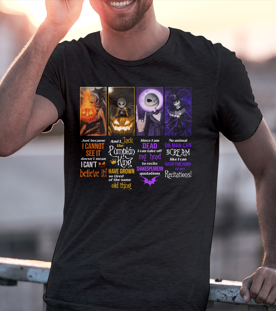 Jack Skellington Pumpkin King Shakespearean Quotations Fury Recitations T-Shirt