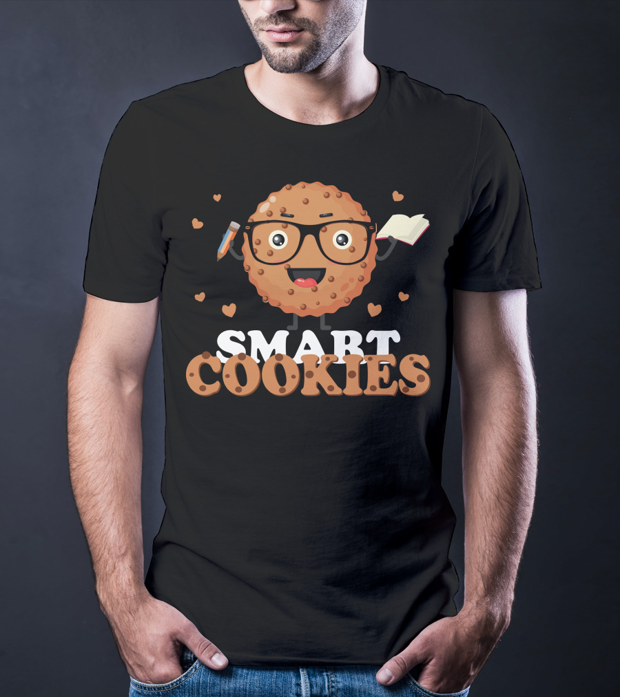SMART COOKIES Book Pencil Glasses T-Shirt
