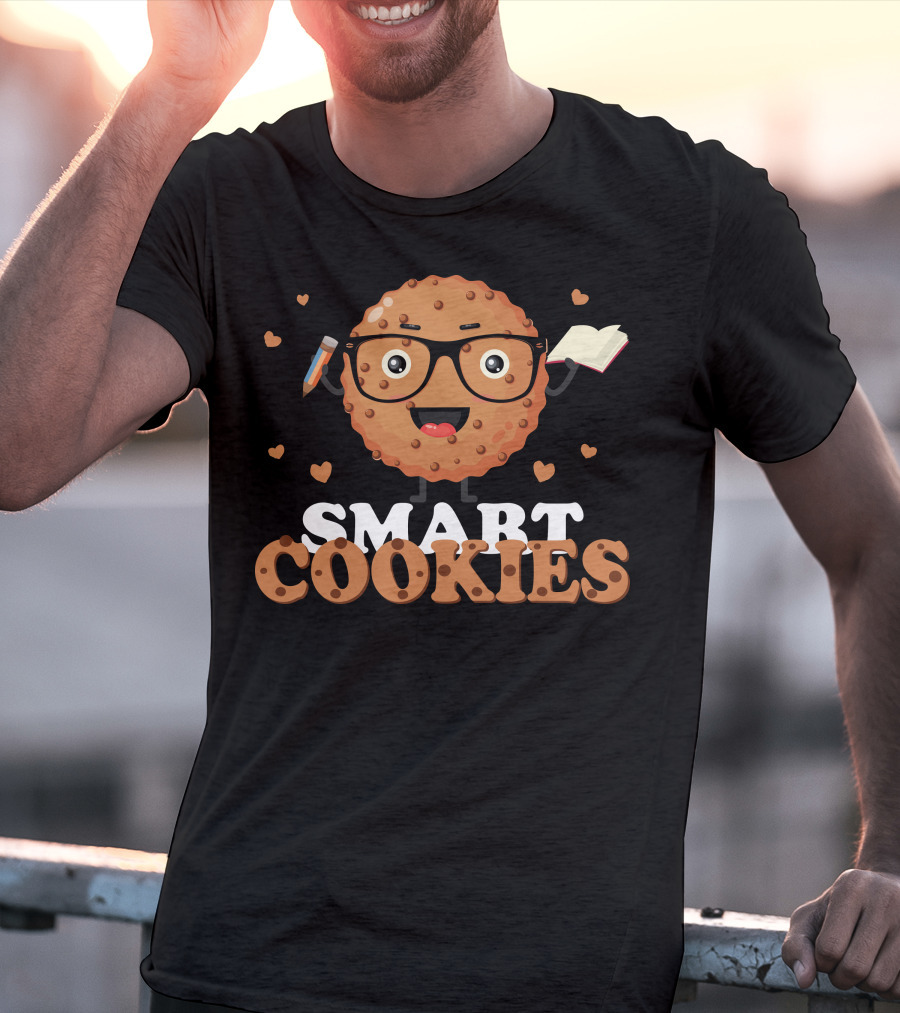 SMART COOKIES Book Pencil Glasses T-Shirt