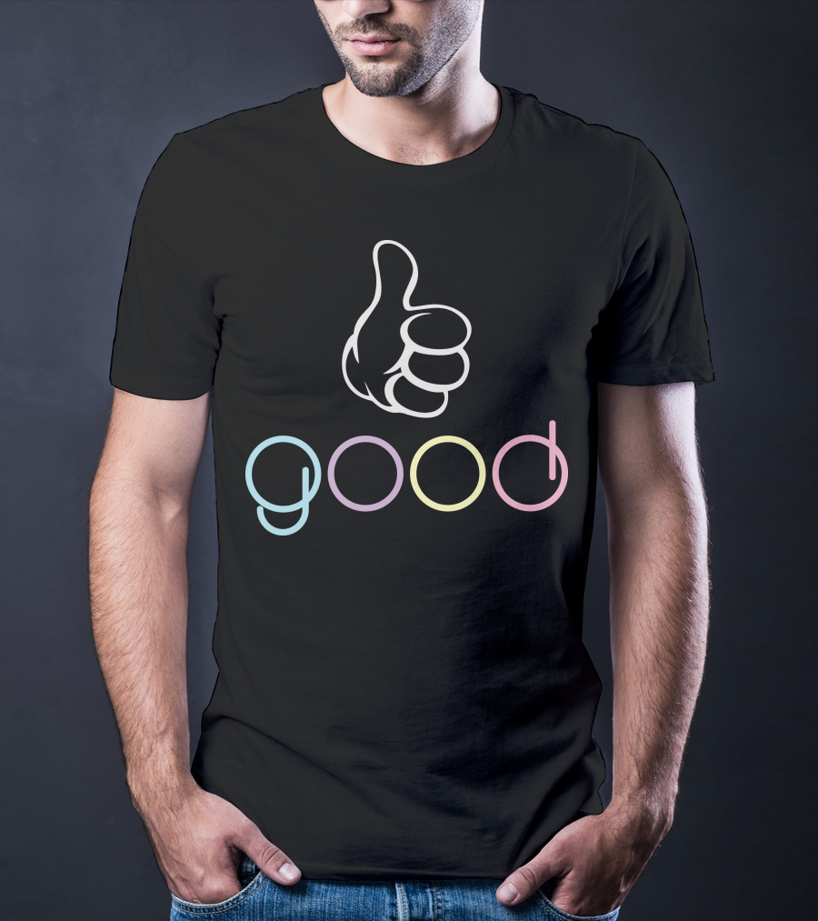 Good Thumbs Up Pastel Text T-Shirt