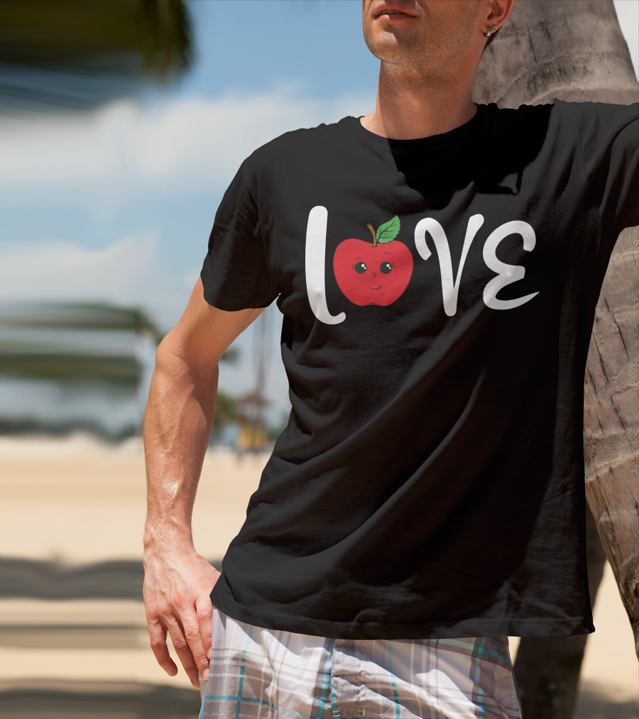 Love Cute Apple Emoji T-Shirt