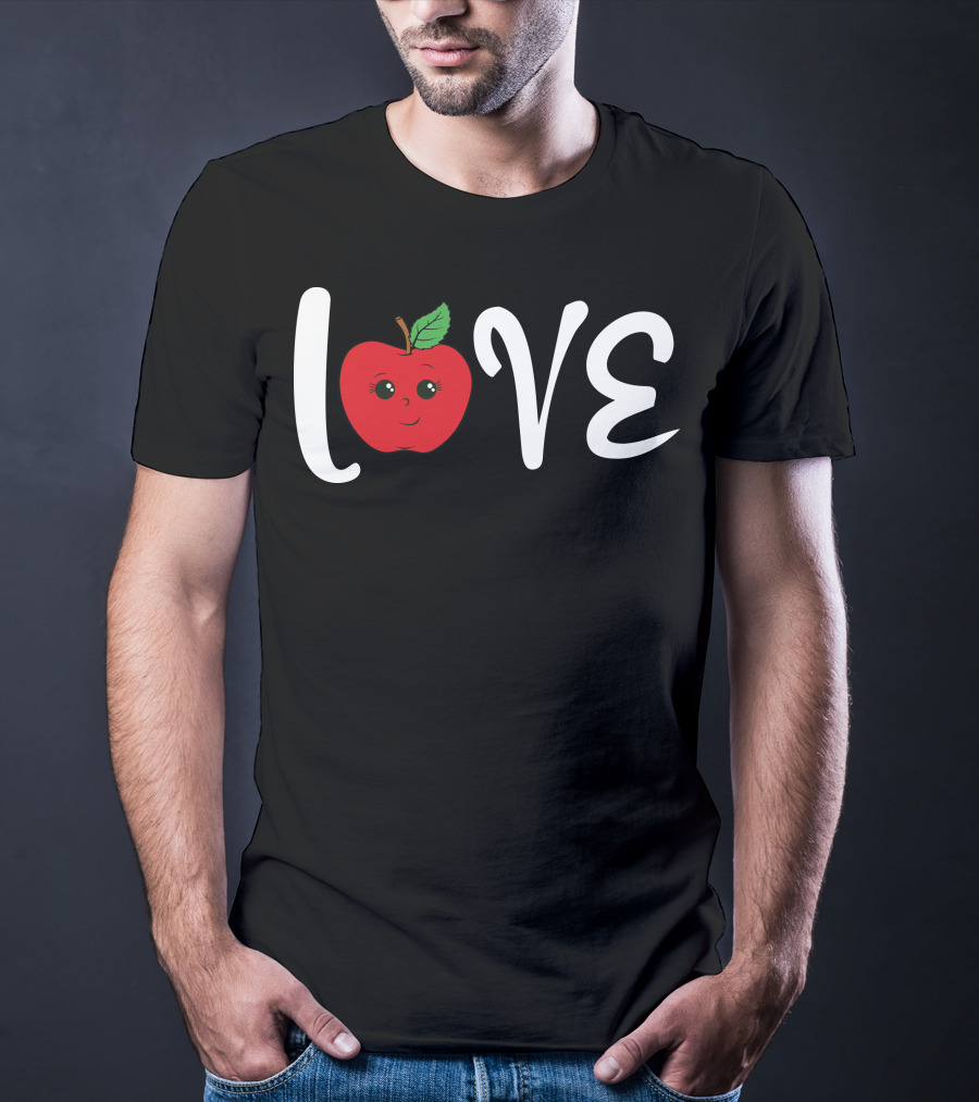 Love Cute Apple Emoji T-Shirt