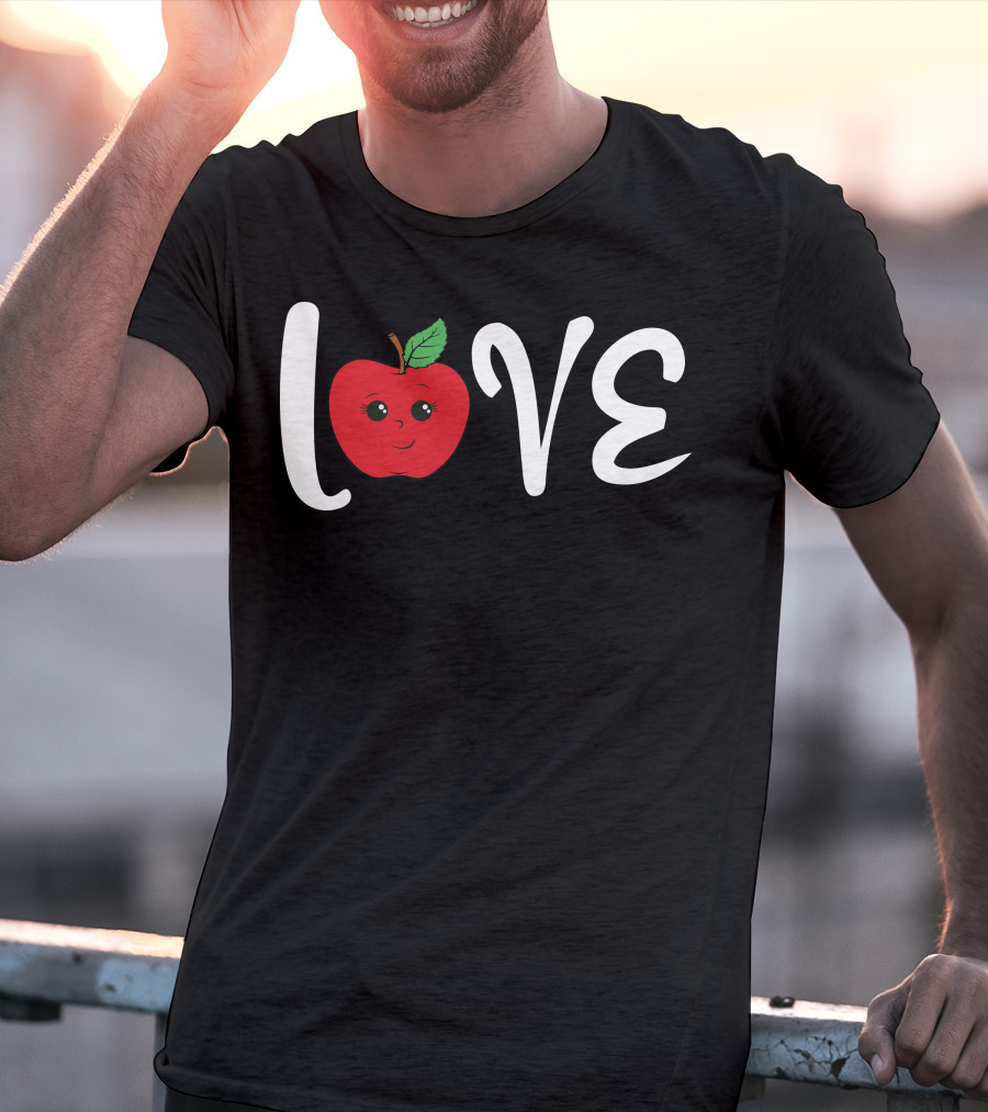 Love Cute Apple Emoji T-Shirt