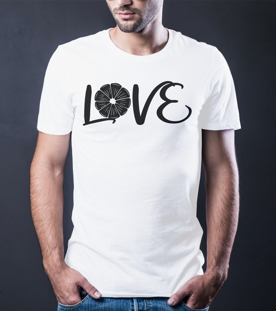 LOVE LEMON Sliced Citrus Typography T-Shirt