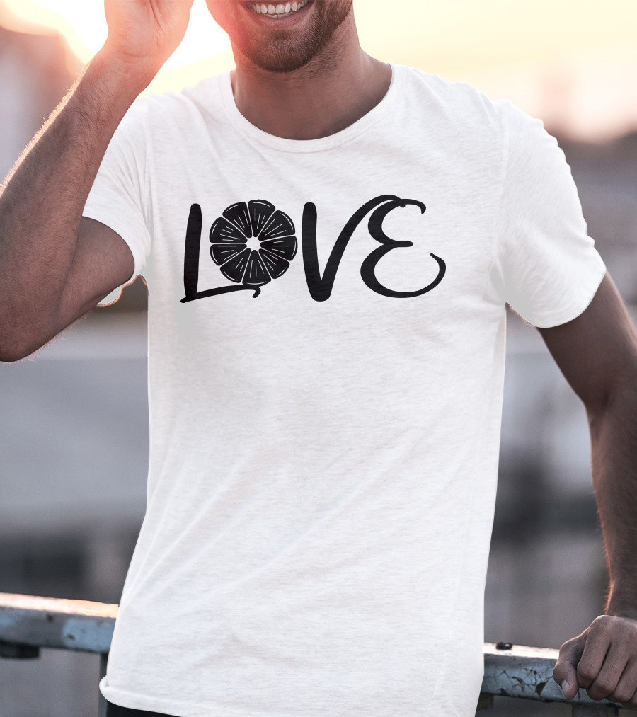 LOVE LEMON Sliced Citrus Typography T-Shirt