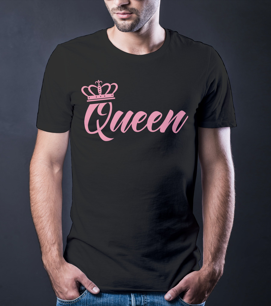Queen Pink Crown Script T-Shirt
