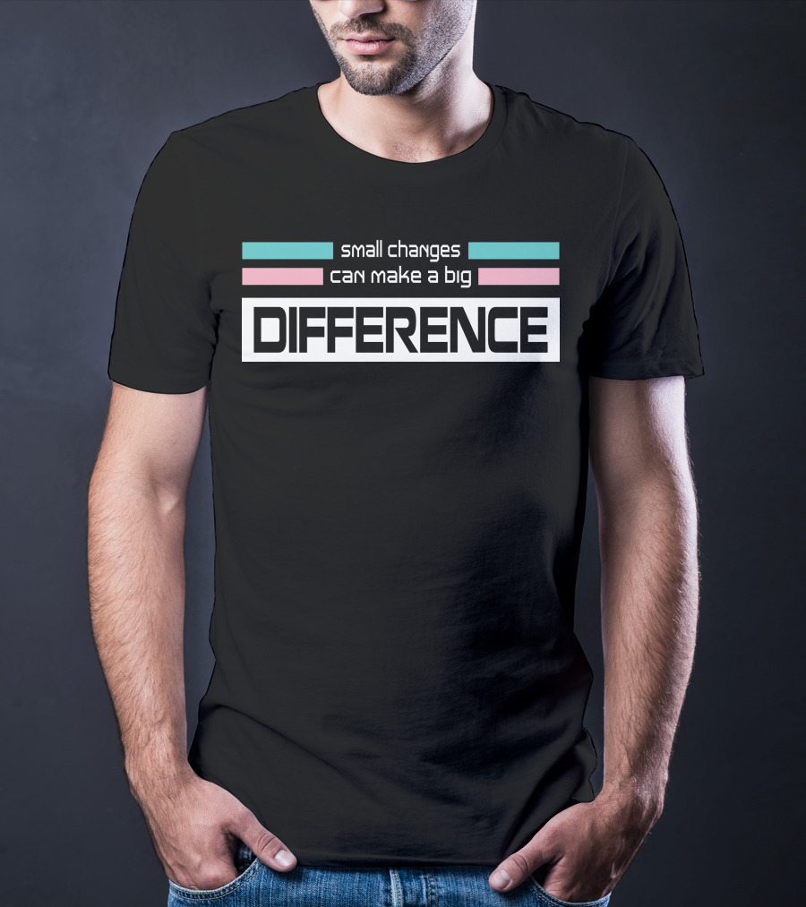 Small Changes Can Make A Big Difference Pastel Stripes T-Shirt