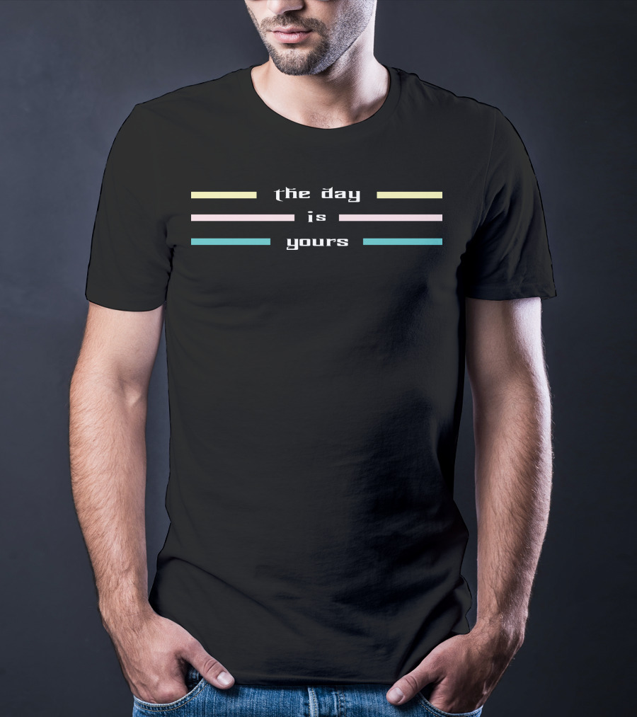 The Day Is Yours Colorful Retro Lines T-Shirt