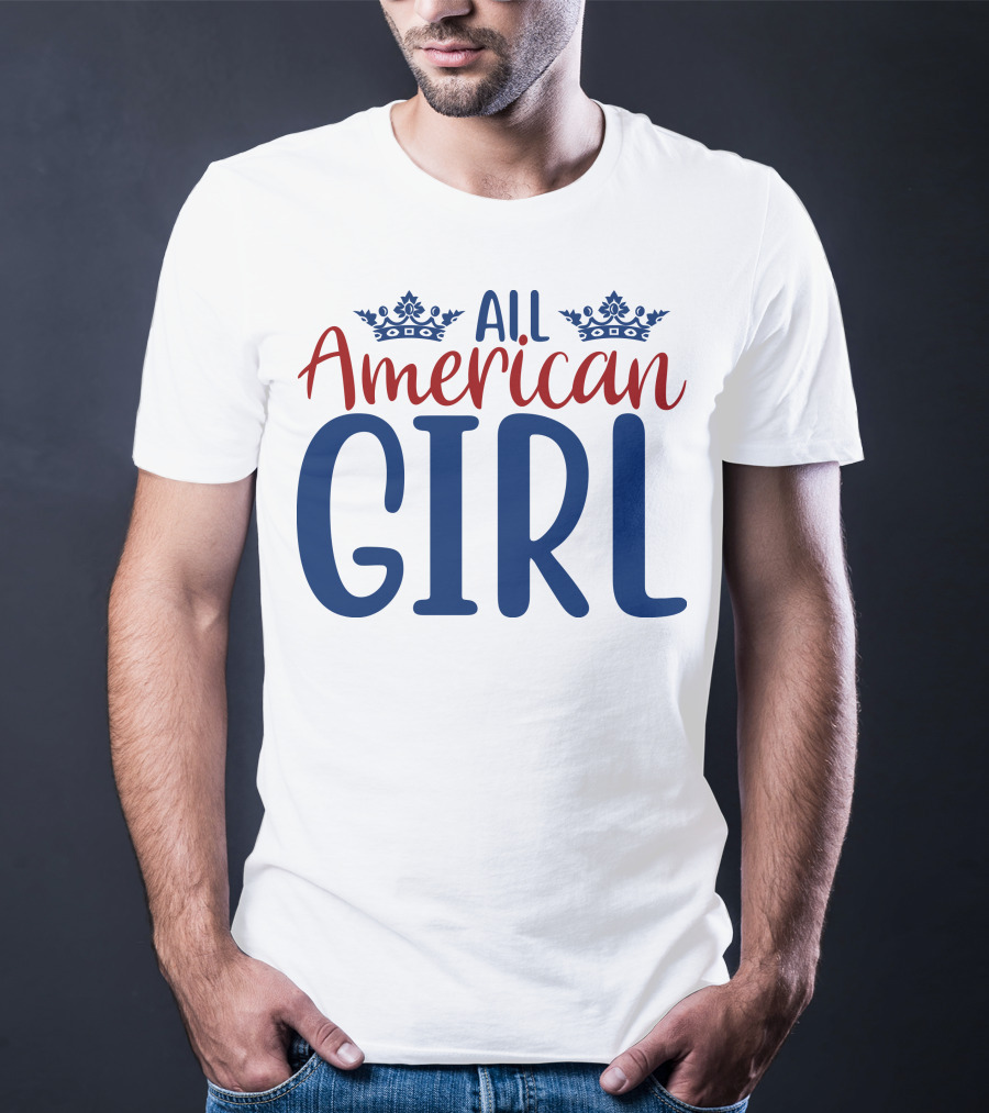 All American Girl With Crown Elements T-Shirt