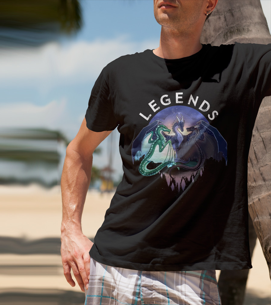 Wings Of Fire Legends Dragons Under Starry Sky T-Shirt