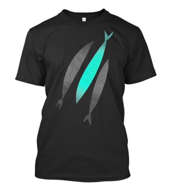 Three Fish Minimalist Abstract Trio T-Shirt