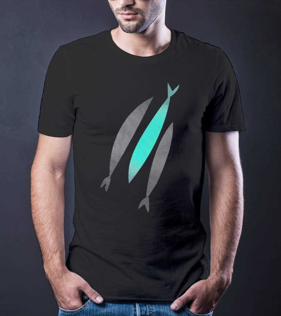 Three Fish Minimalist Abstract Trio T-Shirt