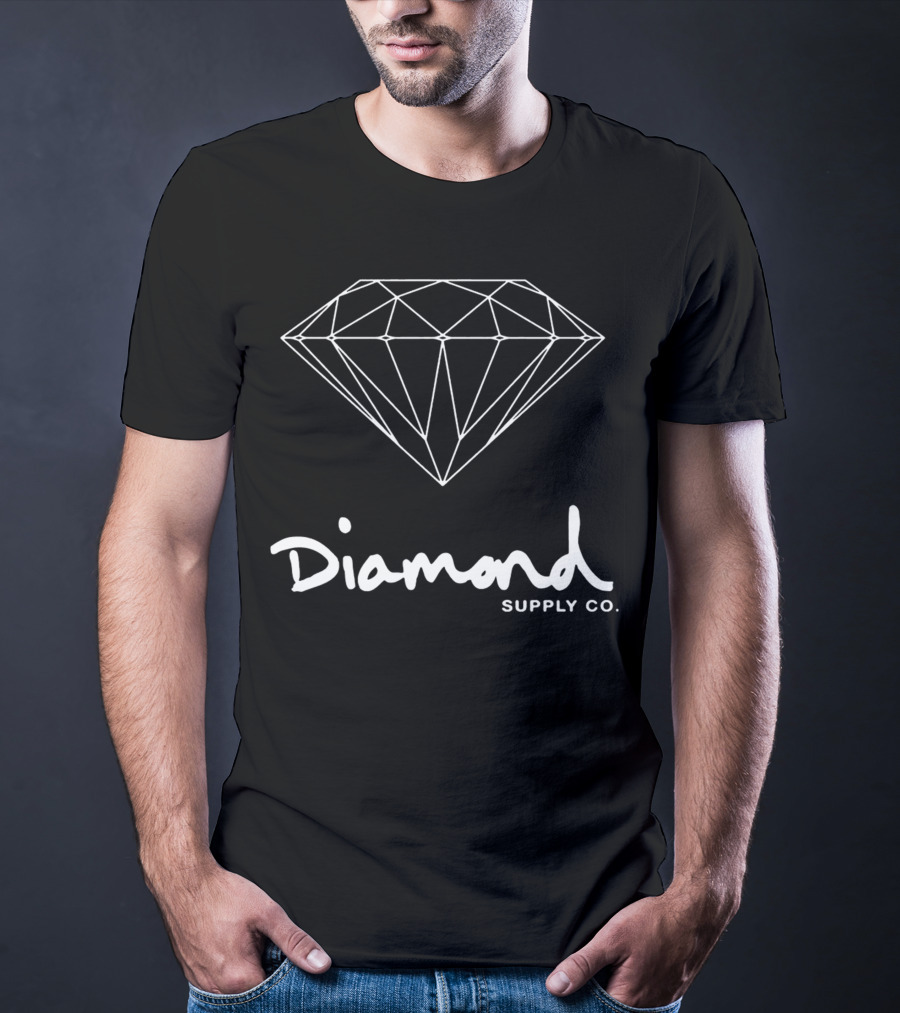 Diamond Supply Co Iconic Logo With Geometric Diamond T-Shirt