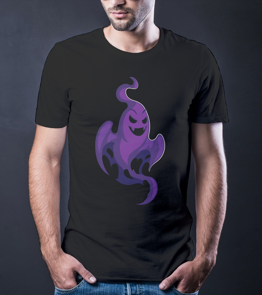 Funny Purple Ghost For Halloween T-Shirt