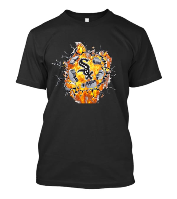 Chicago White Sox Fiery Logo Explosion T-Shirt