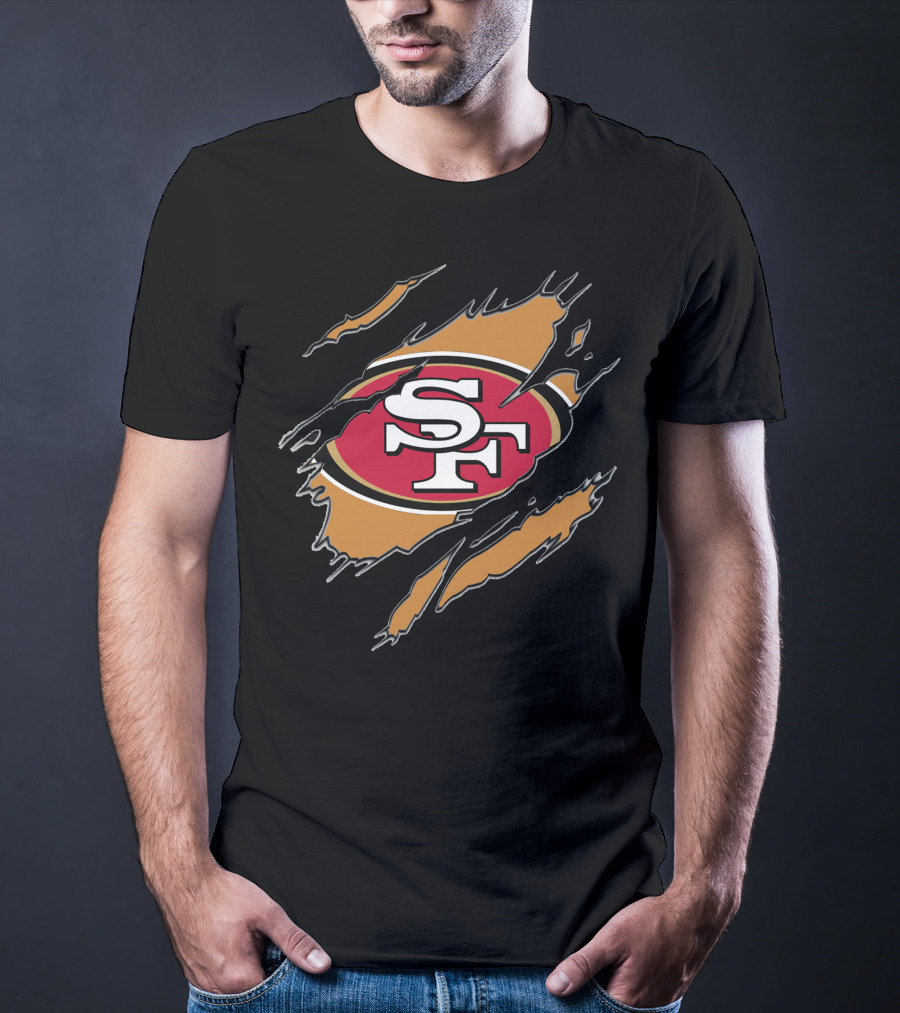 San Francisco 49ers Sf Logo Claw Rip T-Shirt