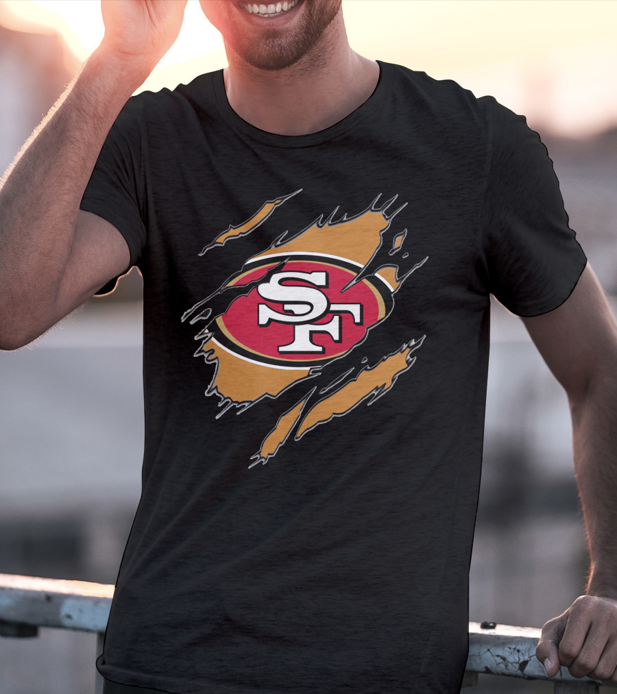 San Francisco 49ers Sf Logo Claw Rip T-Shirt