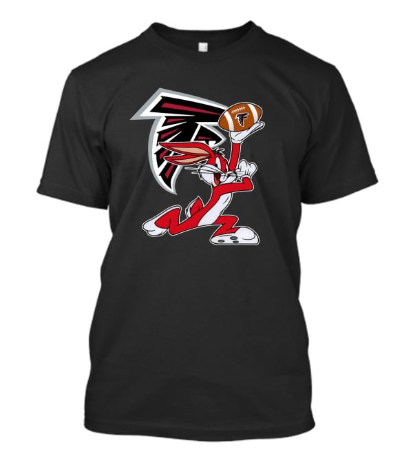 Atlanta Falcons Bugs Bunny Holding Football T-Shirt